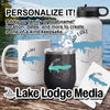 Personalized Enid Lake mug, tumbler, water bottle, and coaster.