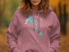 Pink hoodie with compass design and "Madison Lakes Wisconsin" text.