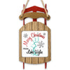 Sled ornament with "Merry Christmas from Lake Wylie" text and snowflake graphics.