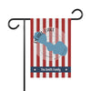 Garden flag with red and white stripes, "Pearl Lake Wisconsin" map, and "The Smith Family" text.