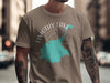 Timothy Lake Oregon graphic on a tan t-shirt with compass detail.