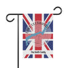 Personalized garden flag with Union Jack, Lake Ullswater map, and "The Smith Family" text.