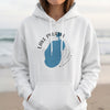 White hoodie with Lake Pulaski Minnesota design and compass graphic.