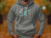 Gray hoodie with Mason Lake Washington map and compass graphic.