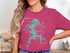 T-shirt with a turquoise outline map of Little Grassy Lake, Illinois.