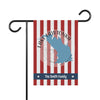 Garden flag with red and white stripes, Lake Lawtonka outline, and "The Smith Family" text.