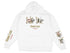 White hoodie with "Caddo Lake Texas" text and lake-themed graphics.