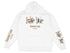 White hoodie with "Canyon Lake Texas" text and lake-themed graphics.