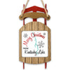 Sled ornament with "Merry Christmas from Kentucky Lake" and a lake outline.