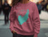 Rose Canyon Lake Arizona map graphic on a pink crewneck sweatshirt.