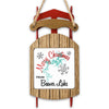 Sleigh ornament with a blue Beaver