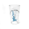 Glass featuring a blue map of Eagle Mountain Lake and a compass rose.
