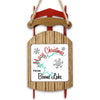 Sled ornament with "Merry Christmas from Boone Lake" text and a map graphic.