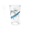 Glass with Sardis Lake map and compass design, "Sardis Lake Mississippi" text.