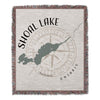 Shoal Lake Ontario map with compass rose and text.