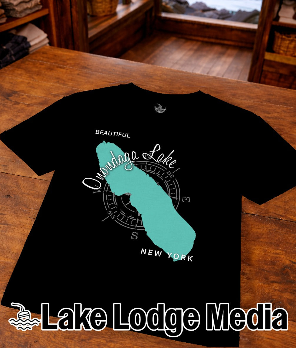 Onondaga Lake Map Design T-Shirt or Sweatshirt