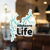 Allatoona Life sticker with lake outline.