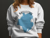 White sweatshirt with a blue Lake Moultrie outline and "SOUTH CAROLINA" text.