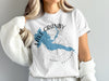 White t-shirt with blue Lake Granby map and compass graphic and "COLORADO" text.