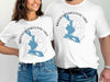 Mooselookmeguntic Lake Maine map and compass design on white t-shirts.
