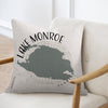 Pillow with Lake Monroe map and compass rose, with "FLORIDA" text.