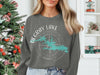 Gray sweatshirt with DeGray Lake and compass graphic, Arkansas text.