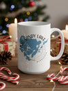 White mug with Big Sandy Lake, Minnesota map graphic and compass rose.