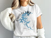 White t-shirt with blue map outline labeled Chatuge Lake, North Carolina, and compass rose.