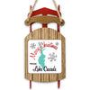 Sled ornament with "Merry Christmas From Lake Cascade" text and snow accents.