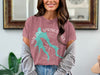 Rose pink t-shirt with Willow Springs Lake map and compass design, Arizona.