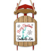 Sled ornament with "Merry Christmas FROM Smithville Lake" and snowflakes.