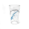 Clear glass with South Holston Lake map and compass rose graphic.