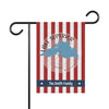 Garden flag with red and white stripes, Lake Superior map, and "The Smith Family".