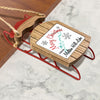 Wooden sled ornament with "Merry Christmas FROM Melton Hill Lake" text.