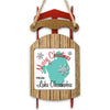 Sled ornament with "Merry Christmas From Lake Okeechobee" and state map.