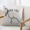 Cushion with Pickwick Lake map graphic, compass, and "Tennessee" text.