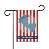 Garden flag with red and white stripes, Sylvan Lake outline, and "The Smith Family".
