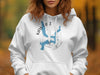 White hoodie with blue Kaw Lake map graphic and "Oklahoma" text.