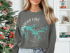 Grey sweatshirt with Patoka Lake map and compass graphic, "Indiana" text.
