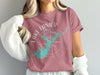 Rose t-shirt with "Lake Lanier Georgia" text and a teal compass graphic.
