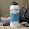 White water bottle with "Squan Reservoir" text and blue map graphic.