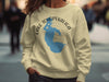 Crewneck sweatshirt with blue Lake Tohopekaliga map and compass graphic.
