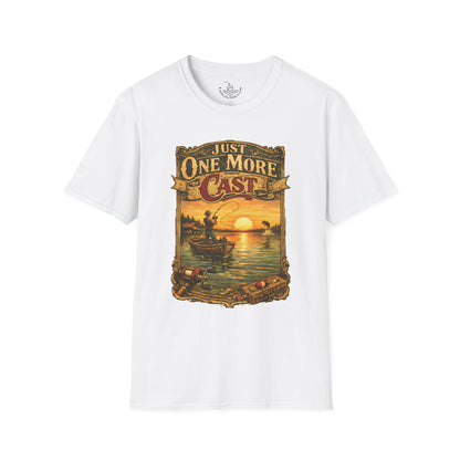 Just One More Cast Funny Fishing T-Shirt | Vintage Retro Design for Anglers and Fisherman