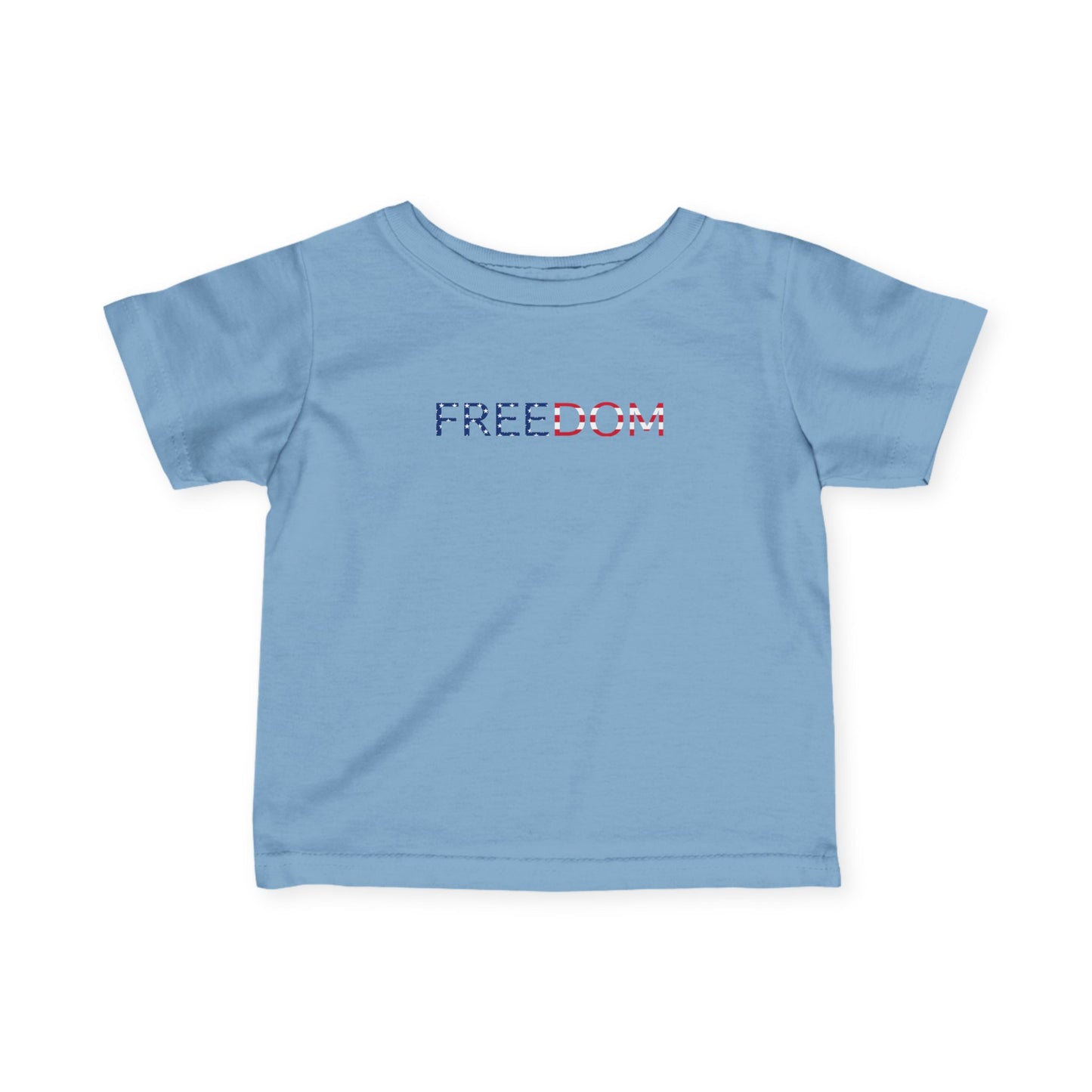 USA Infant Tee 250th Anniversary FREEDOM Baby Shirt | Front and Back Design | Patriotic Fourth July Bald Eagle American Flag