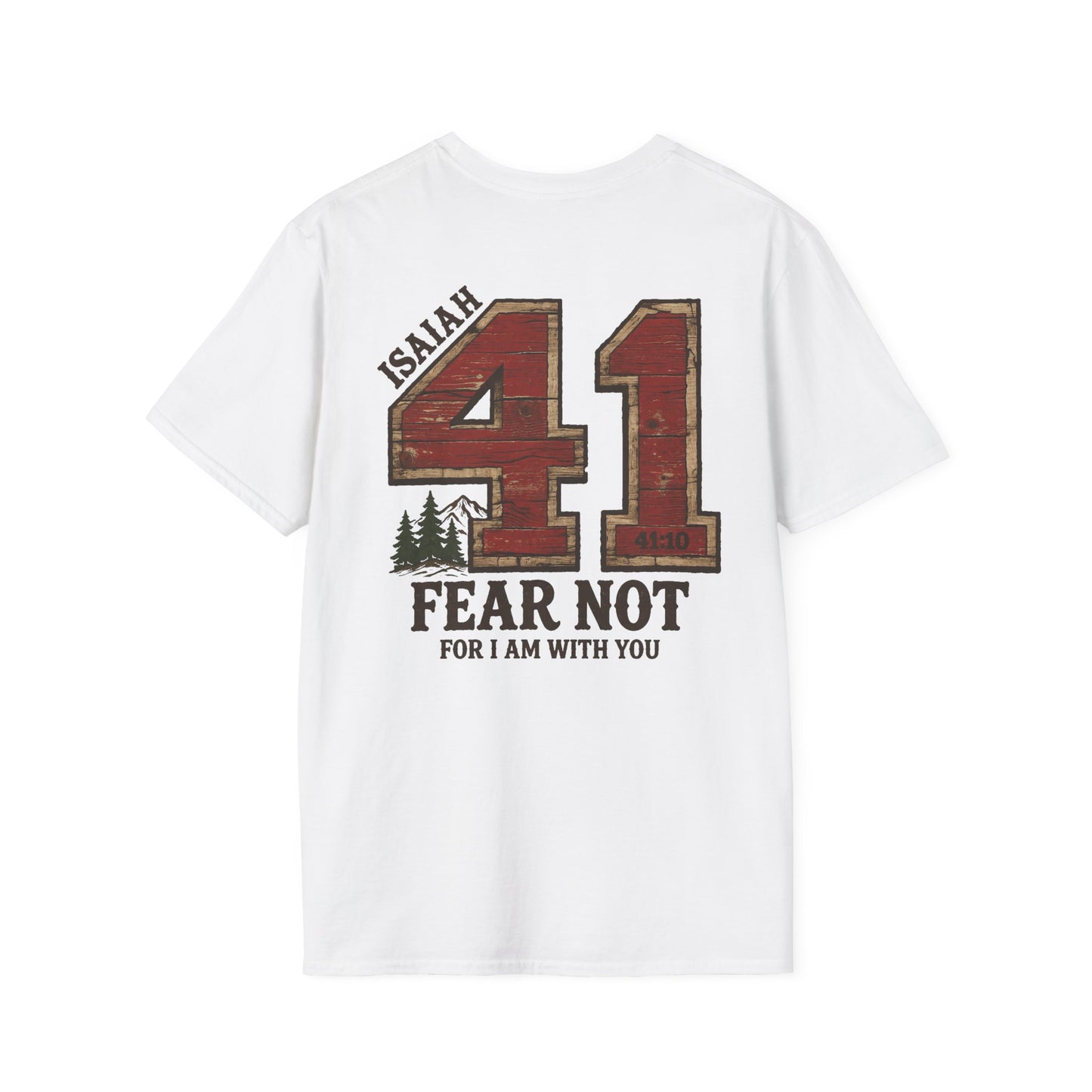 Isaiah 41:10 Fear Not For I am With You Bible Verse Scripture T-Shirt | Sports Jersey | Baptism Gift Rustic Mountain Retro