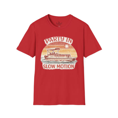 Lake Life Party in Slow Motion Motor Boatin ULTRA SOFT T-Shirt | Retro Shirt for Pontoon Boating Weekend Shirt Gift