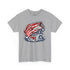 Patriotic Bass Fishing Shirt | American Flag Pride Design on Largemouth Bass with Stars and Stripes Tee for Fourth of July