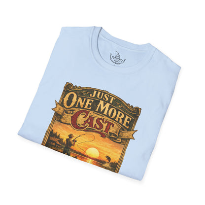 Just One More Cast Funny Fishing T-Shirt | Vintage Retro Design for Anglers and Fisherman