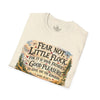 Fear Not Little Flock Scripture Luke 12:32 Ultra Soft T-Shirt | Baby Chicks Goslings Swimming | Bible Verse Gift Shirt