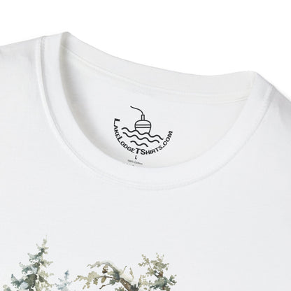 Kodiak Winter Brown Bear Fishing T-Shirt | Wildlife Salmon Catch Nature Lover Tee | Rustic Forest Animal Art Gift Shirt